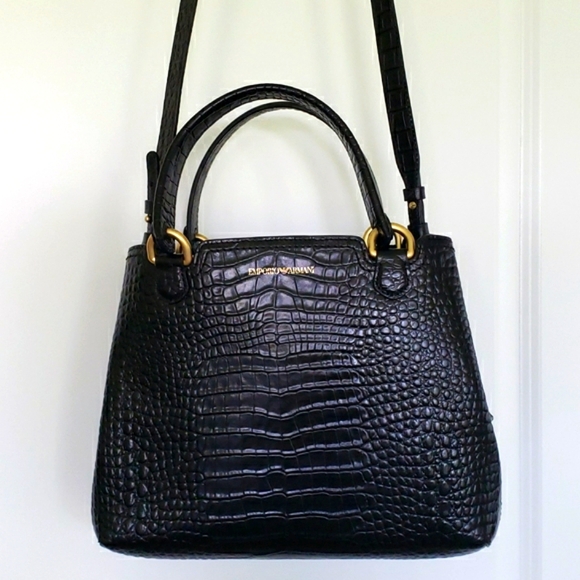 Emporio Armani St. Cocco Lucido Leather Shopping Tote - Picture 6 of 16